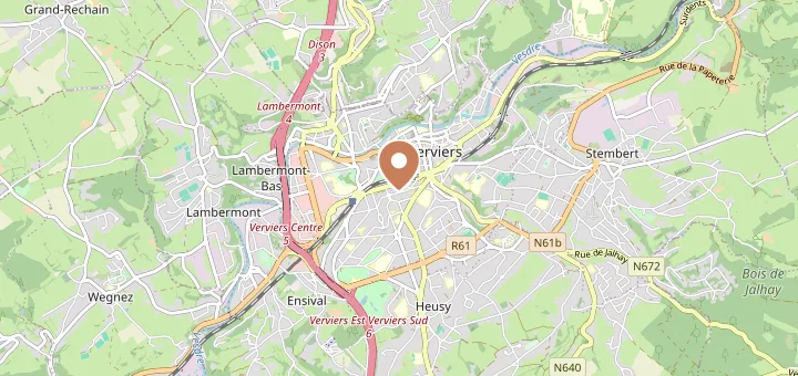 Carte de Verviers (4800), Province de Liège