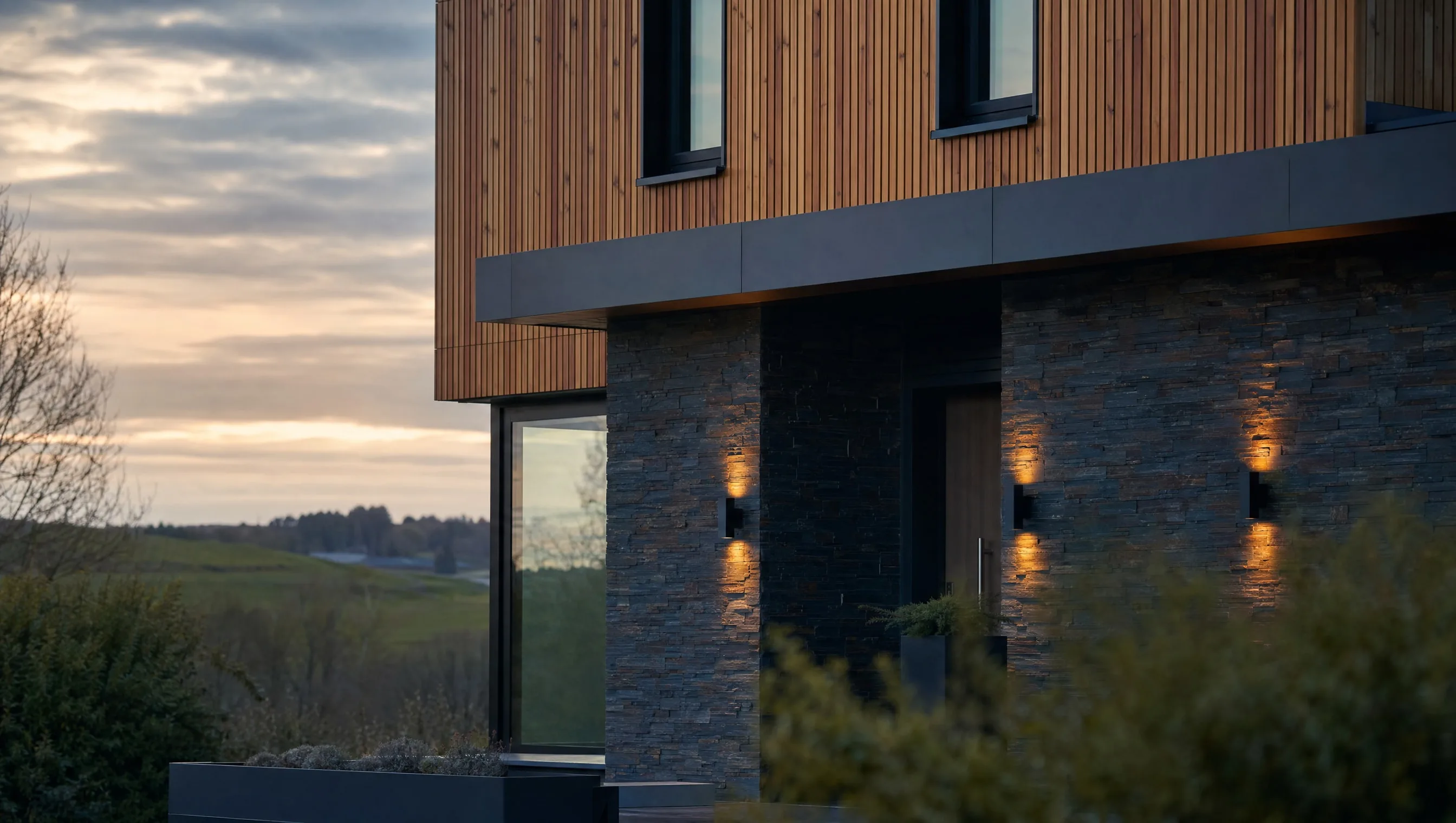 photo chalet contemporain · Bastogne périphérie