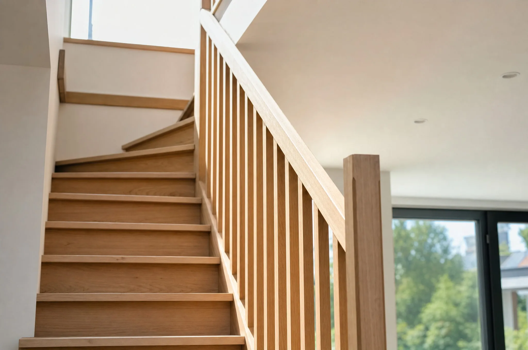 escalier bois régulier · garde-corps 100cm