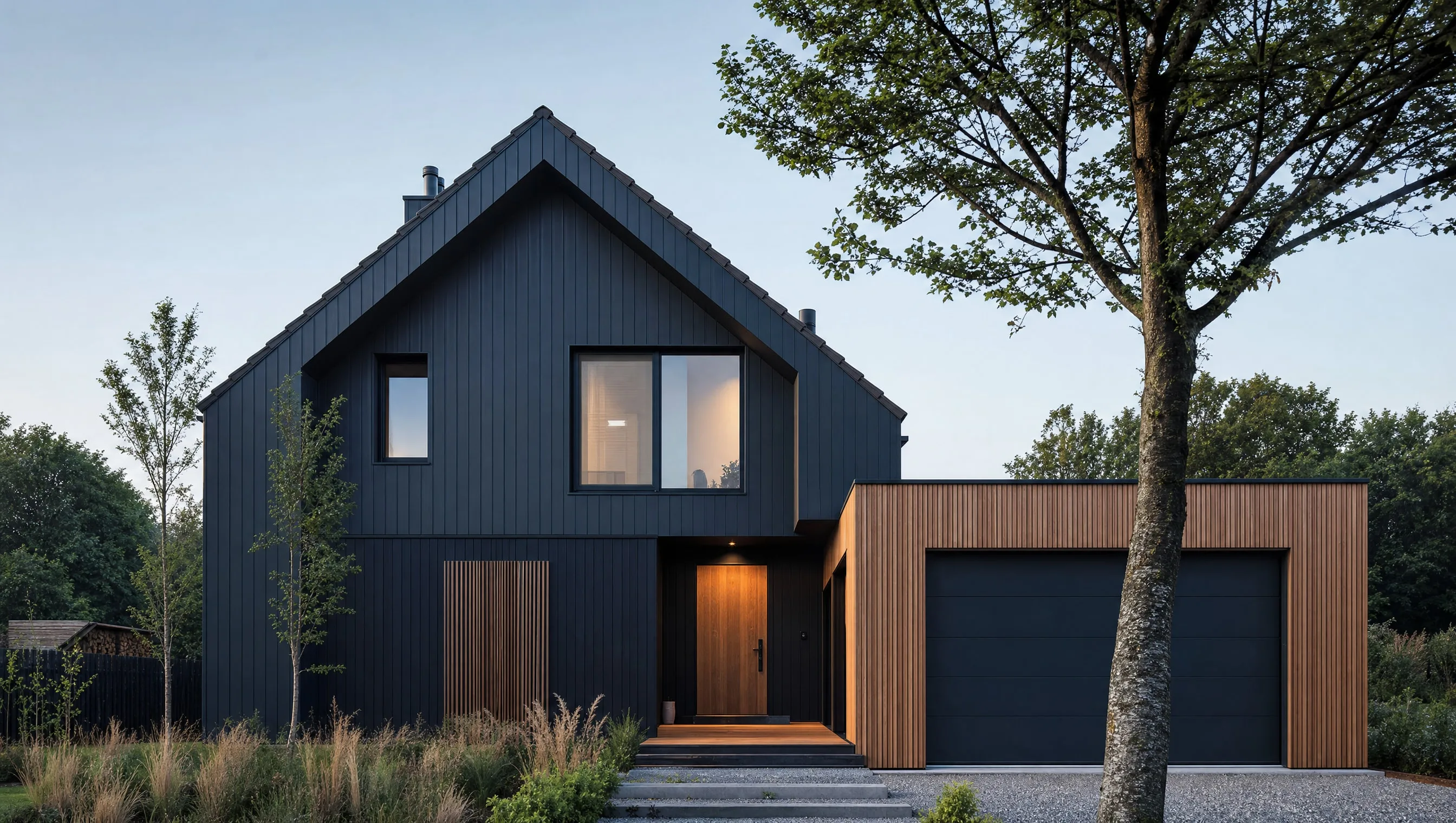 Façade d'une maison neuve couverte par les garanties construction belges