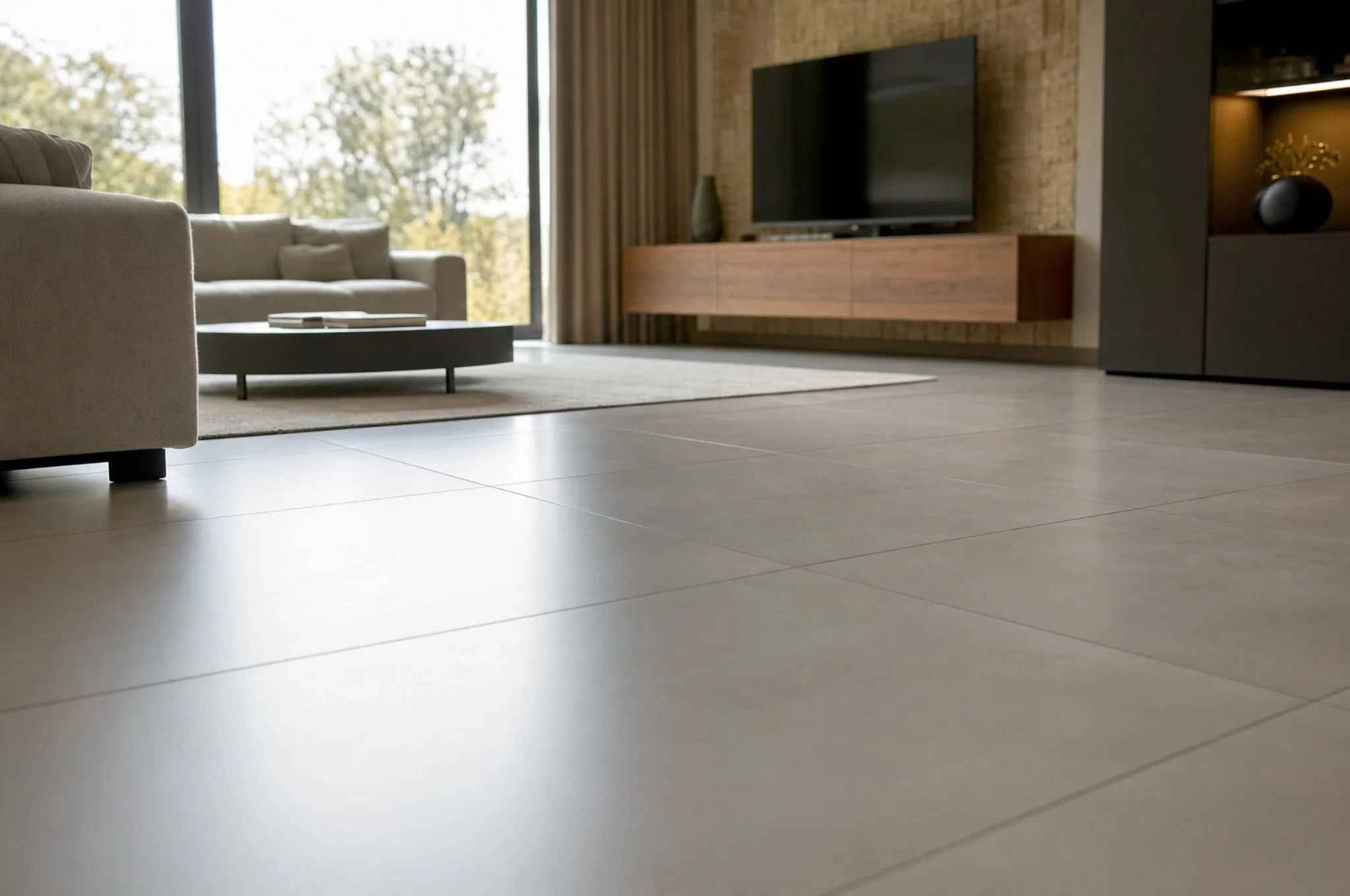 carrelage plan · joints lisses · pas de creux